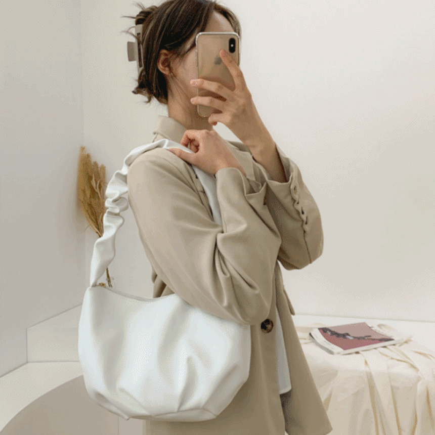 [무배] 프릴 셔링 곱창 주름 숄더백 여자 가방 3color
