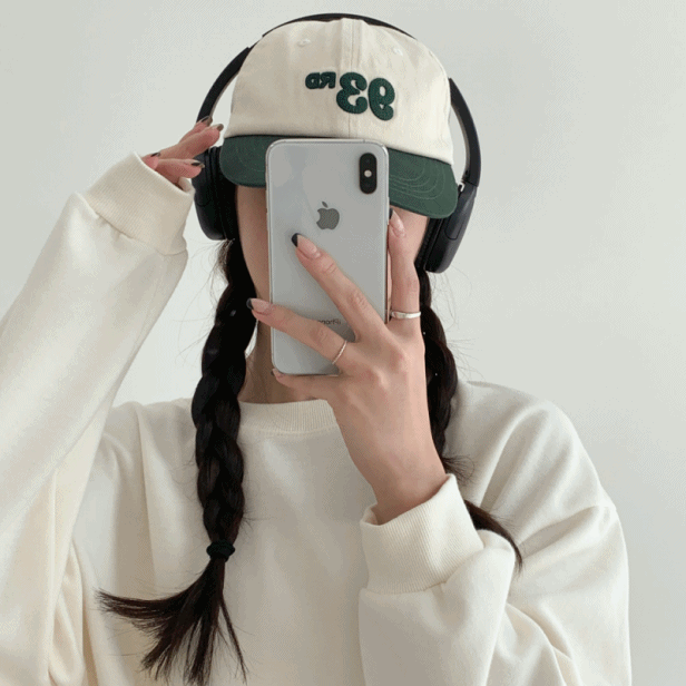[무배] 93 배색 자수 패치 스냅 볼캡 모자 4color