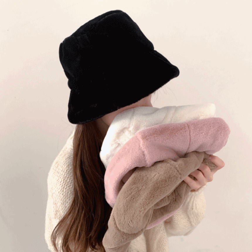 [무배] 밍스 퍼 겨울 버킷햇 벙거지 모자 4color