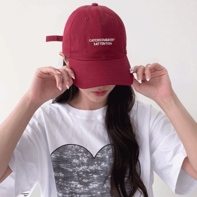 [무배] 캐치 콤마 레터링 볼캡 모자 6color