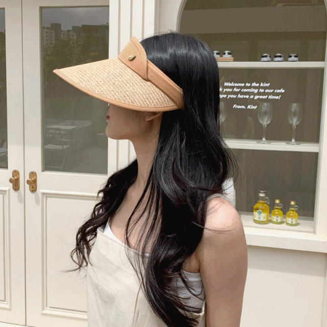[자외선차단] 리브 골디 라탄 여름 썬캡 챙 모자 4color
